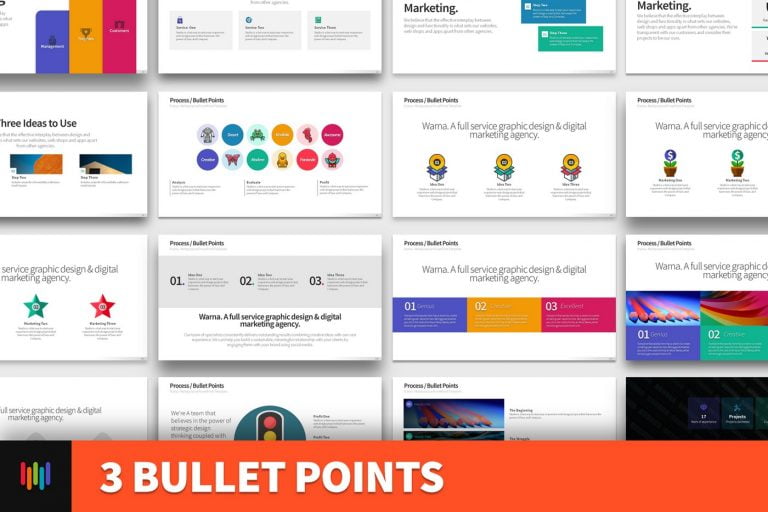 3 Bullet Points PowerPoint Template - PowerPoint Slide Master Templates ...