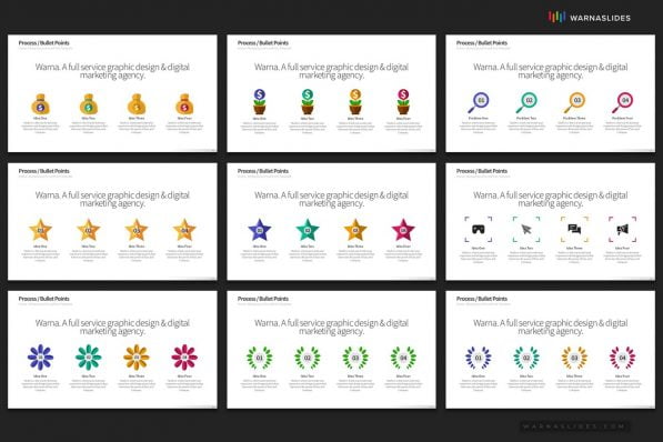 4 Bullet Points Powerpoint Template For Business Pitch Deck Professional Creative Powerpoint Icons 019