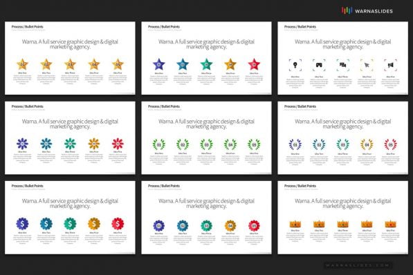 5 Bullet Points Powerpoint Template For Business Pitch Deck Professional Creative Powerpoint Icons 014