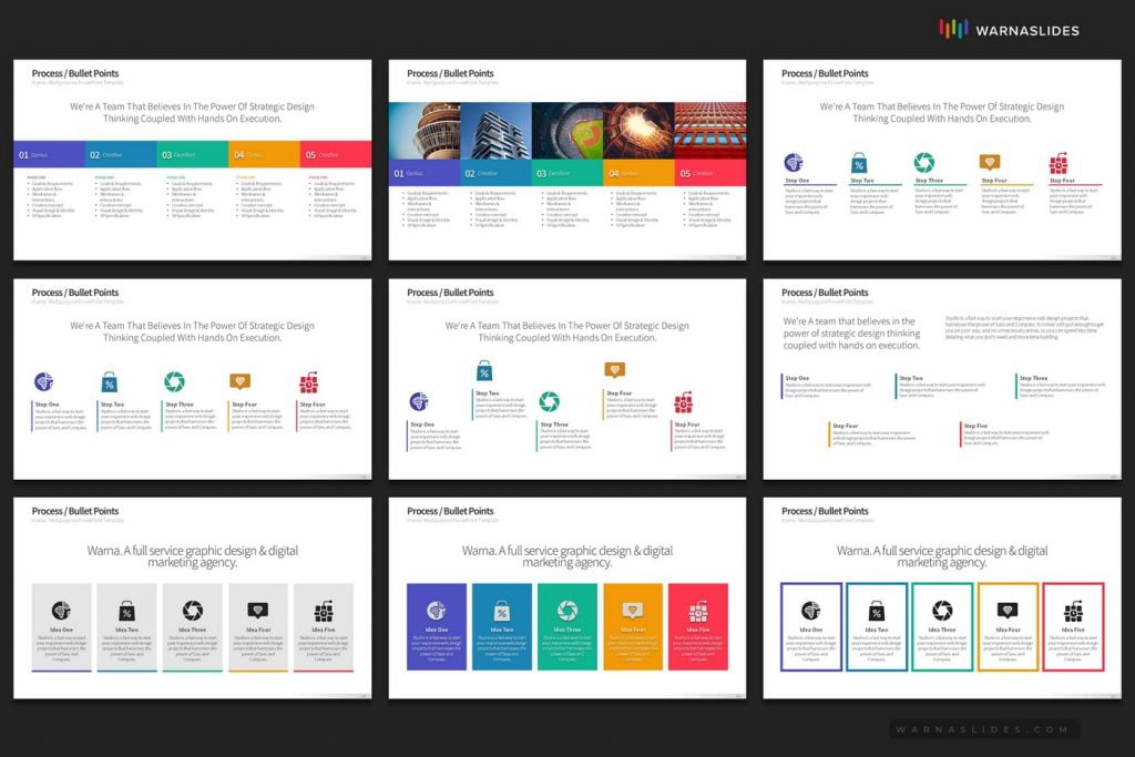 5 Bullet Points PowerPoint Template PowerPoint Slide Master Templates