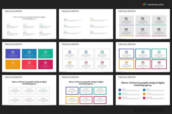 6 Bullet Points Powerpoint Template For Business Pitch Deck Professional Creative Powerpoint Icons 007