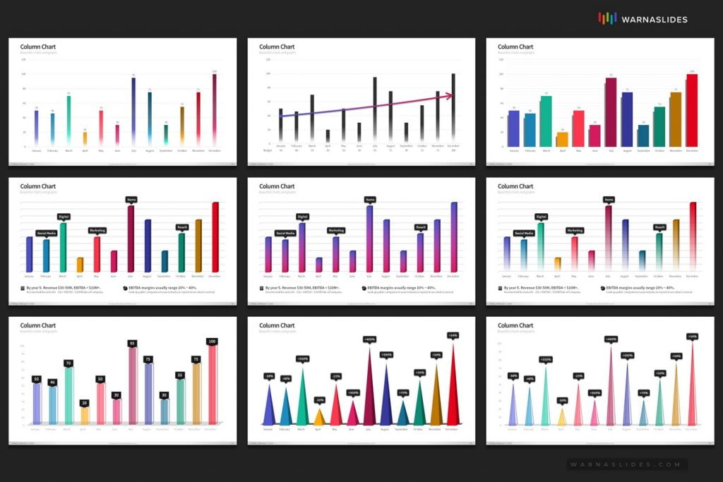 Graphs & Charts PowerPoint Template - PowerPoint Slide Master Templates ...