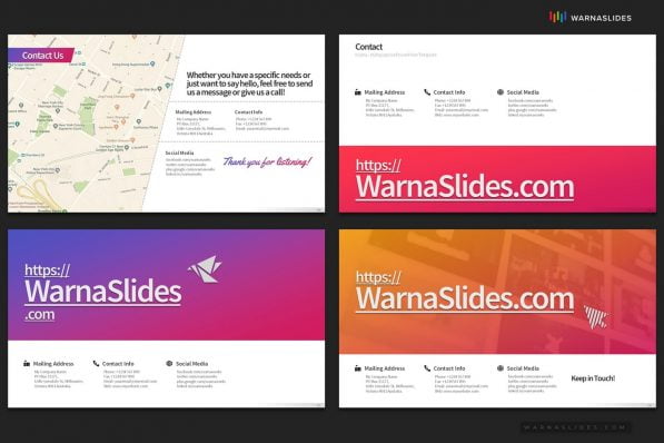 Contact Information Maps Powerpoint Template For Business Pitch Deck Professional Creative Powerpoint Icons 013