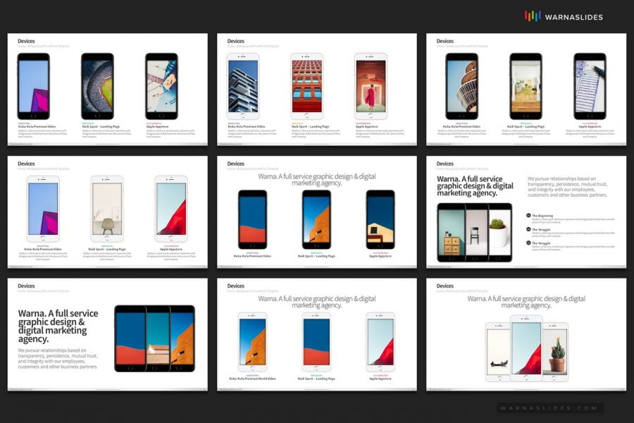 Devices (Smartphone) PowerPoint Template - PowerPoint Slide Master ...