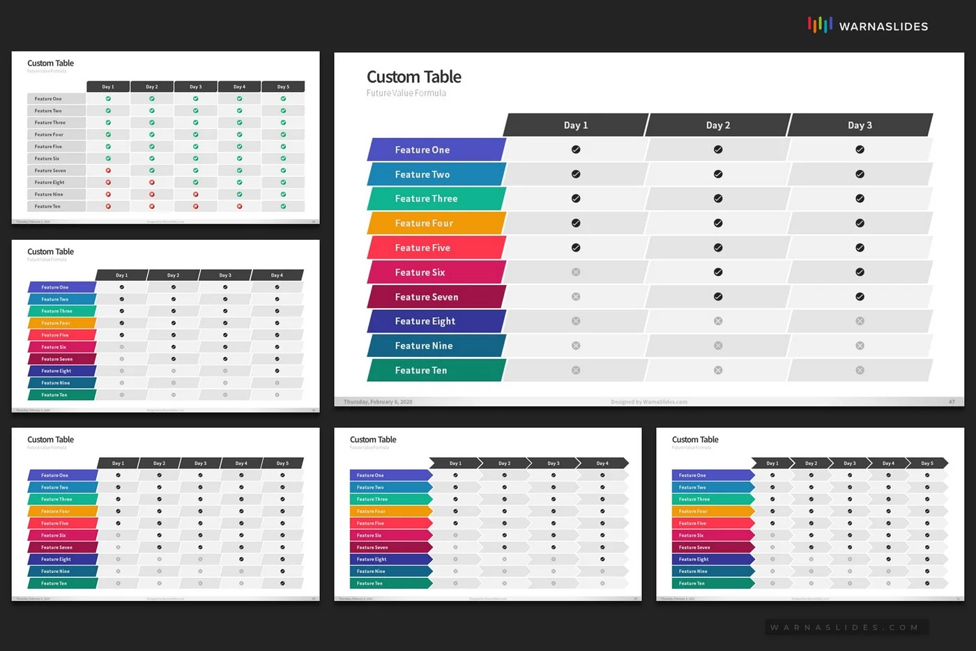 Financial Tables Powerpoint Template For Business Pitch Deck Professional Creative Powerpoint Icons 013