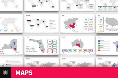 Maps & Data PowerPoint Template - PowerPoint Slide Master Templates ...