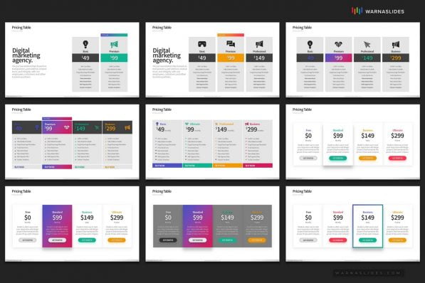 Pricing Table Comparison Powerpoint Template For Business Pitch Deck Professional Creative Powerpoint Icons 006