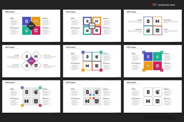 Swot Analysis Powerpoint Template For Business Pitch Deck Professional Creative Powerpoint Icons 010