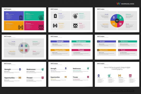 Swot Analysis Powerpoint Template For Business Pitch Deck Professional Creative Powerpoint Icons 011