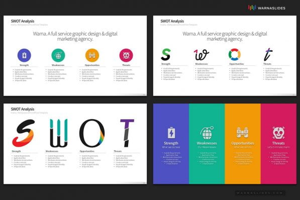 Swot Analysis Powerpoint Template For Business Pitch Deck Professional Creative Powerpoint Icons 012