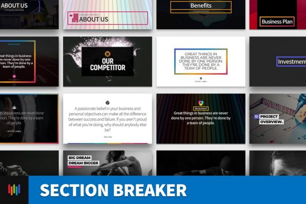 Section Breaker Quotes Social Media Powerpoint Template For Business Pitch Deck Professional Creative Powerpoint Icons 001