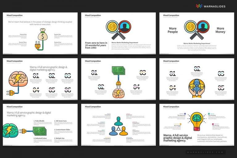 Mixed Graphics PowerPoint Templates - PowerPoint Slide Master Templates ...