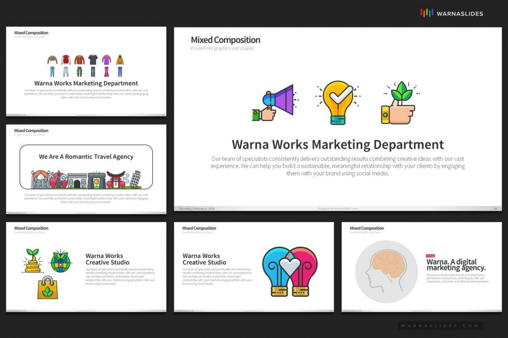 Mixed Graphics PowerPoint Templates - PowerPoint Slide Master Templates ...