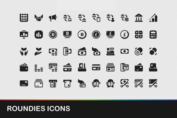 solid black roundies icons powerpoint templates 001 warnaslides.com