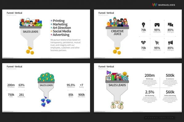 Funnel Reverse Funnel Diagram Powerpoint Template For Business Pitch Deck Professional Creative Powerpoint Icons 013