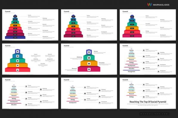 Pyramid Hierarchy Diagram Powerpoint Template For Business Pitch Deck Professional Creative Powerpoint Icons 007