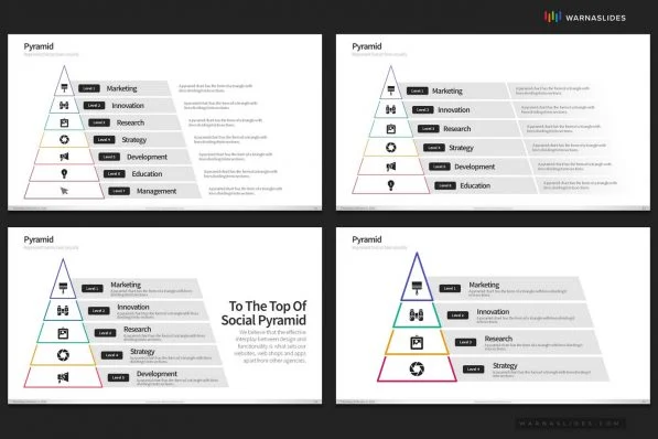 Pyramid Hierarchy Diagram Powerpoint Template For Business Pitch Deck Professional Creative Powerpoint Icons 013
