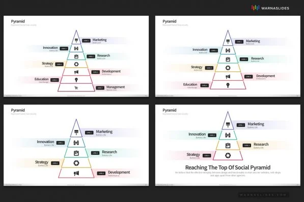 Pyramid Hierarchy Diagram Powerpoint Template For Business Pitch Deck Professional Creative Powerpoint Icons 015