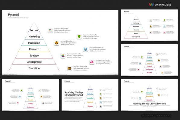 Pyramid Hierarchy Diagram Powerpoint Template For Business Pitch Deck Professional Creative Powerpoint Icons 016
