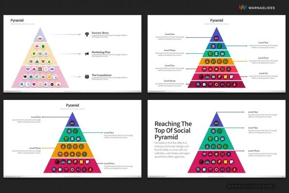 Pyramid Hierarchy Diagram Powerpoint Template For Business Pitch Deck Professional Creative Powerpoint Icons 023
