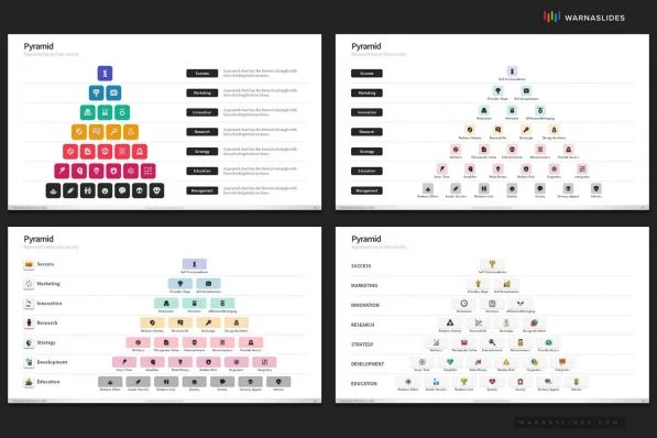 Pyramid Hierarchy Diagram Powerpoint Template For Business Pitch Deck Professional Creative Powerpoint Icons 025