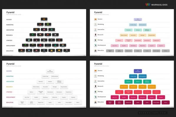 Pyramid Hierarchy Diagram Powerpoint Template For Business Pitch Deck Professional Creative Powerpoint Icons 026