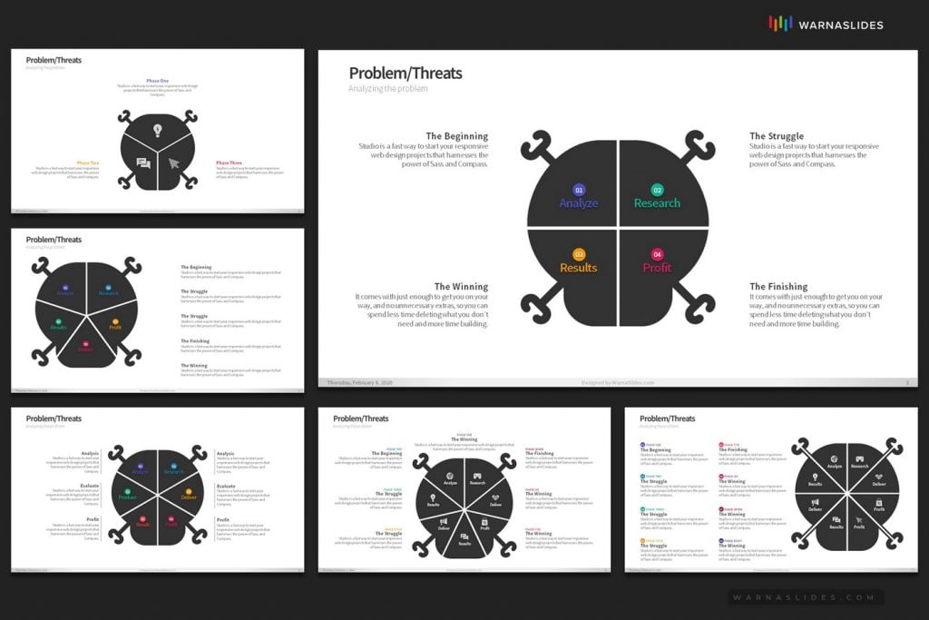 Problem & Threats PowerPoint Template - PowerPoint Slide Master ...