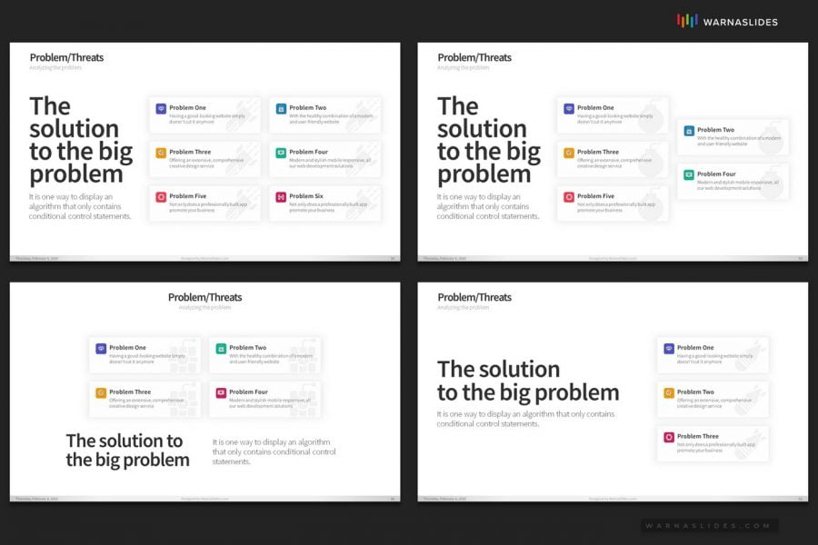 Problem & Threats PowerPoint Template - PowerPoint Slide Master ...