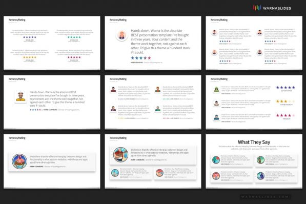 Ratings Reviews Testimonial Powerpoint Template For Business Pitch Deck Professional Creative Powerpoint Icons 009