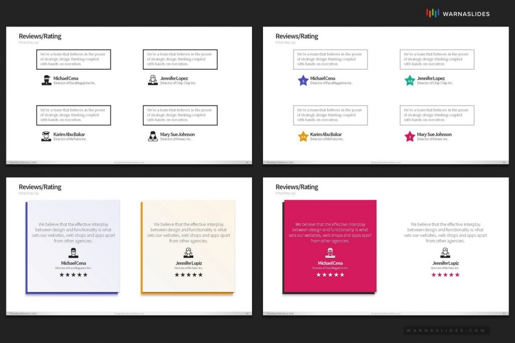 Ratings & Reviews PowerPoint Template - PowerPoint Slide Master ...