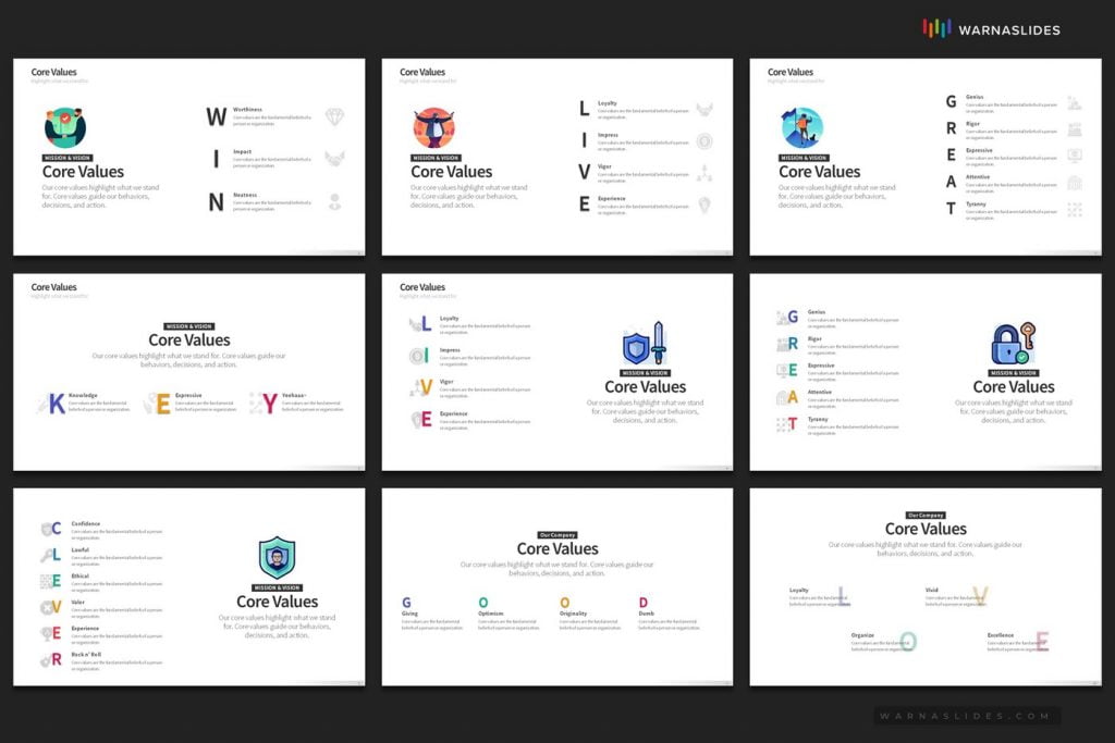 Core Values PowerPoint Template - PowerPoint Slide Master Templates ...