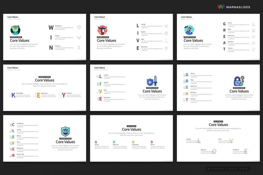 Core Values PowerPoint Template - PowerPoint Slide Master Templates ...