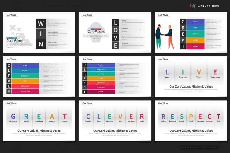 Core Values PowerPoint Template - PowerPoint Slide Master Templates ...