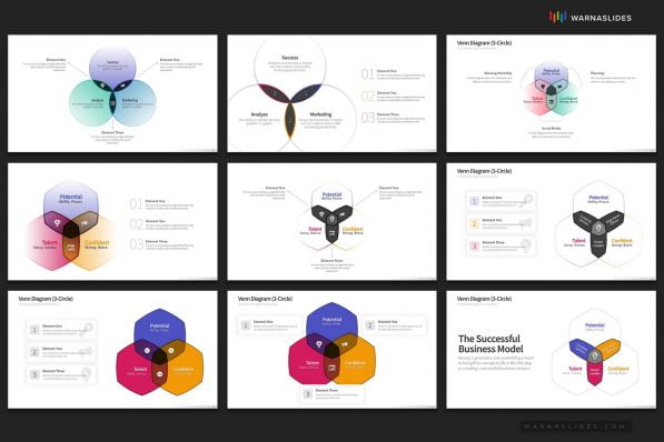 Venn Diagram Powerpoint Template For Business Pitch Deck Professional Creative Powerpoint Icons 014