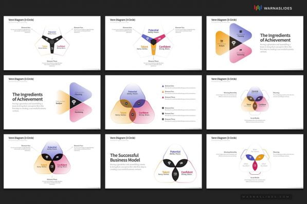Venn Diagram Powerpoint Template For Business Pitch Deck Professional Creative Powerpoint Icons 016