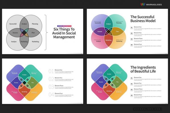 Venn Diagram Powerpoint Template For Business Pitch Deck Professional Creative Powerpoint Icons 018