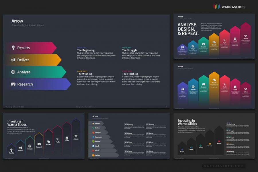 Arrow Shape PowerPoint Templates - PowerPoint Slide Master Templates ...
