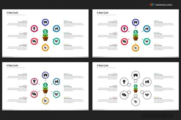 Cycle Circular Process Step Powerpoint Template For Business Pitch Deck Professional Creative Powerpoint Icons 018