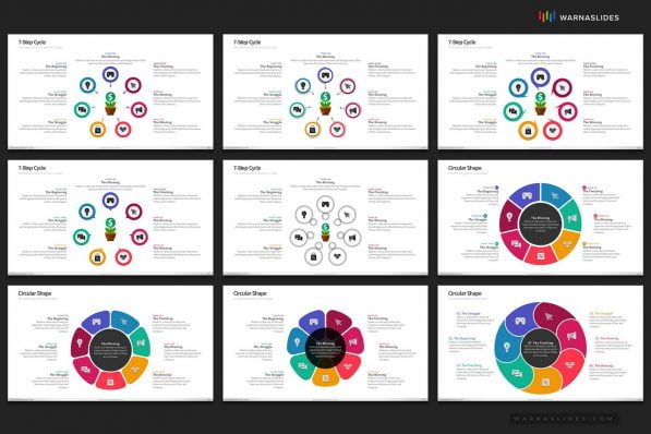 Cycle Circular Process Step Powerpoint Template For Business Pitch Deck Professional Creative Powerpoint Icons 022