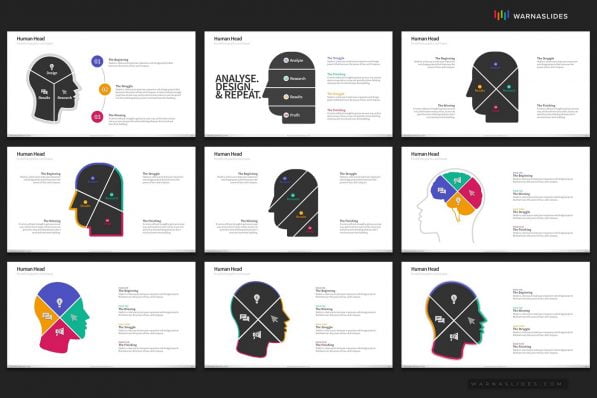 Human Head Ideas Brainstorm Powerpoint Template For Business Pitch Deck Professional Creative Powerpoint Icons 007