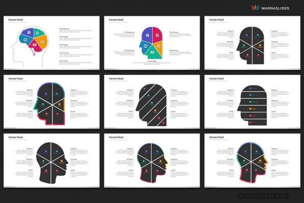 Human Head Ideas Brainstorm Powerpoint Template For Business Pitch Deck Professional Creative Powerpoint Icons 009