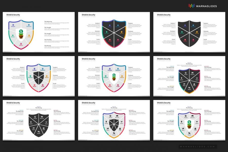 Shield & Security Shape PowerPoint Templates - PowerPoint Slide Master ...