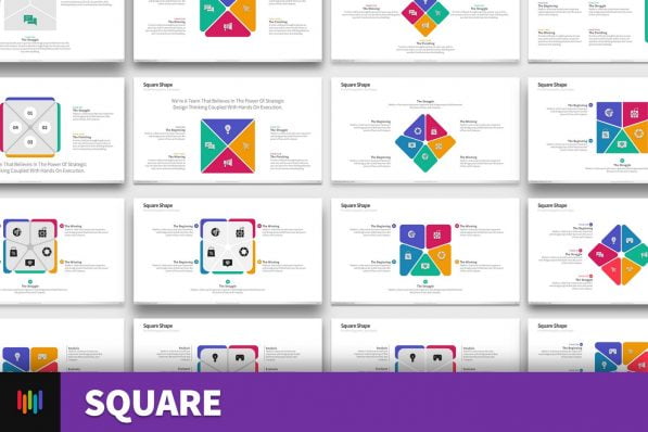 Square Shapes Powerpoint Template For Business Pitch Deck Professional Creative Powerpoint Icons 001
