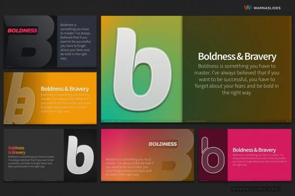 Letter B Typography Powerpoint Template For Business Pitch Deck Professional Creative Powerpoint Icons 017