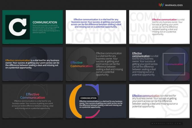 Letter C Typography PowerPoint Template - PowerPoint Slide Master ...