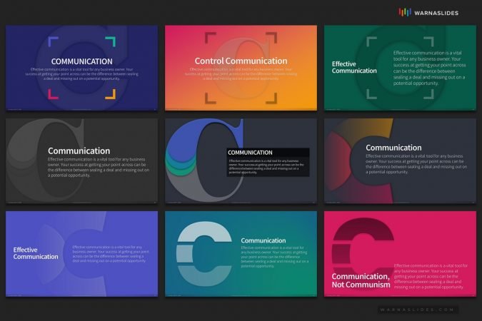 Letter C Typography PowerPoint Template - PowerPoint Slide Master ...