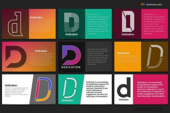 Letter D Typography Powerpoint Template For Business Pitch Deck Professional Creative Powerpoint Icons 012