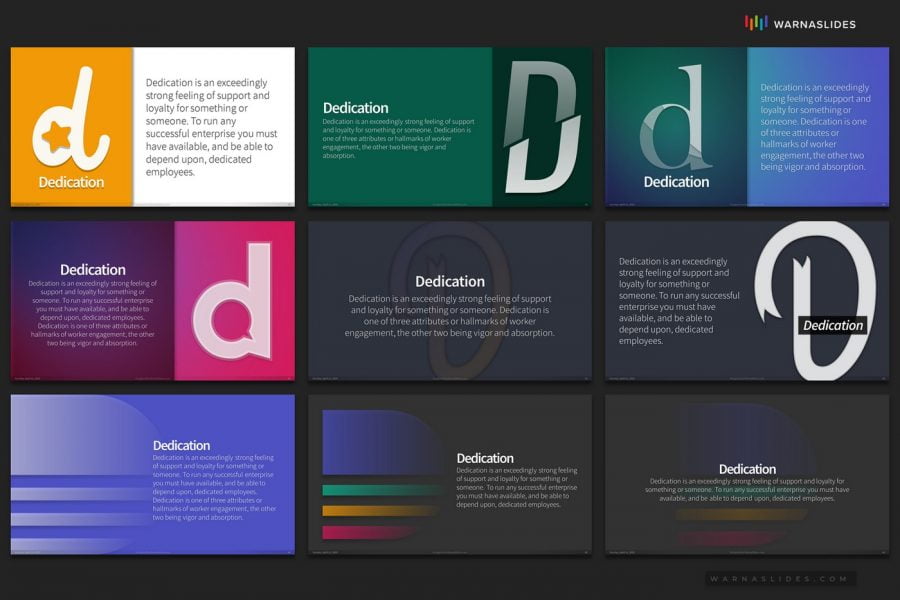 Letter D Typography PowerPoint Template - PowerPoint Slide Master ...