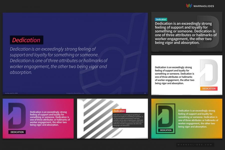 Letter D Typography PowerPoint Template - PowerPoint Slide Master ...