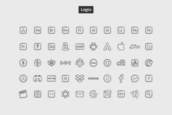 hand drawn icons powerpoint templates 046 warnaslides.com